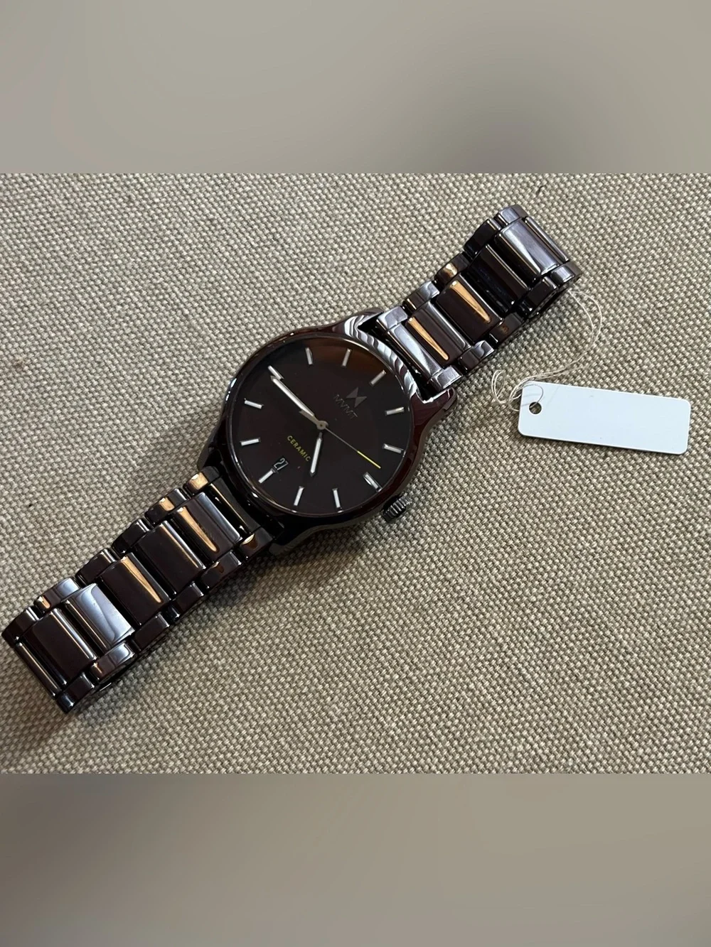 MVMT Classic II Burgundy Red Ceramic Watch With 44mm Face & Ceramic Bracelet